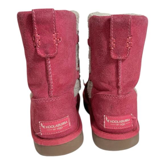 Koolaburra by UGG Pink Girls Youth Sheepskin Snow Boots Size 12 Winter 1124110K - Picture 3 of 7